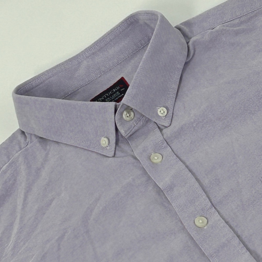 UNTUCKit Button Down Shirt Mens XXL Purple Long Sleeve Cotton‎ Oxford Pocket